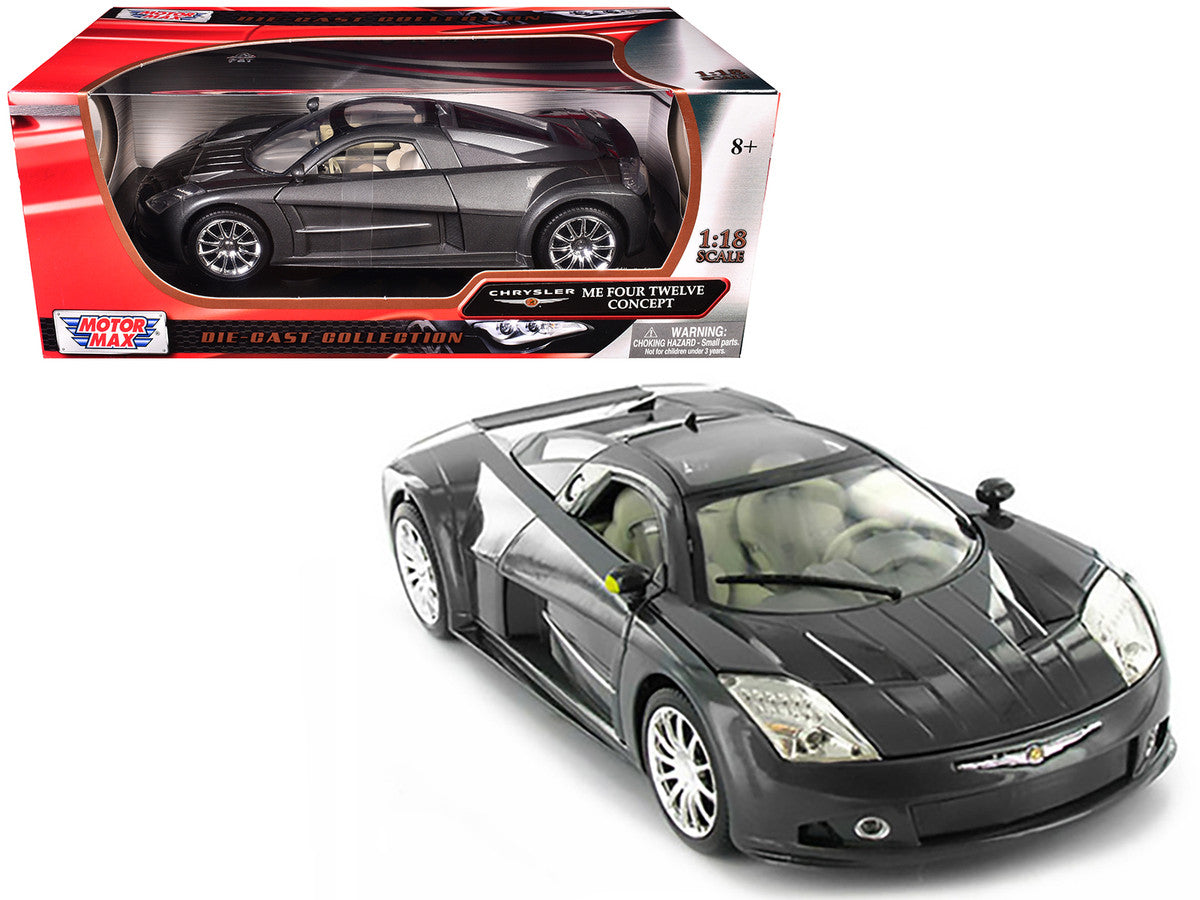Chrysler Me Four Twelve Concept Car Grey 1/18 Diecast Model Car by Motormax Motormax