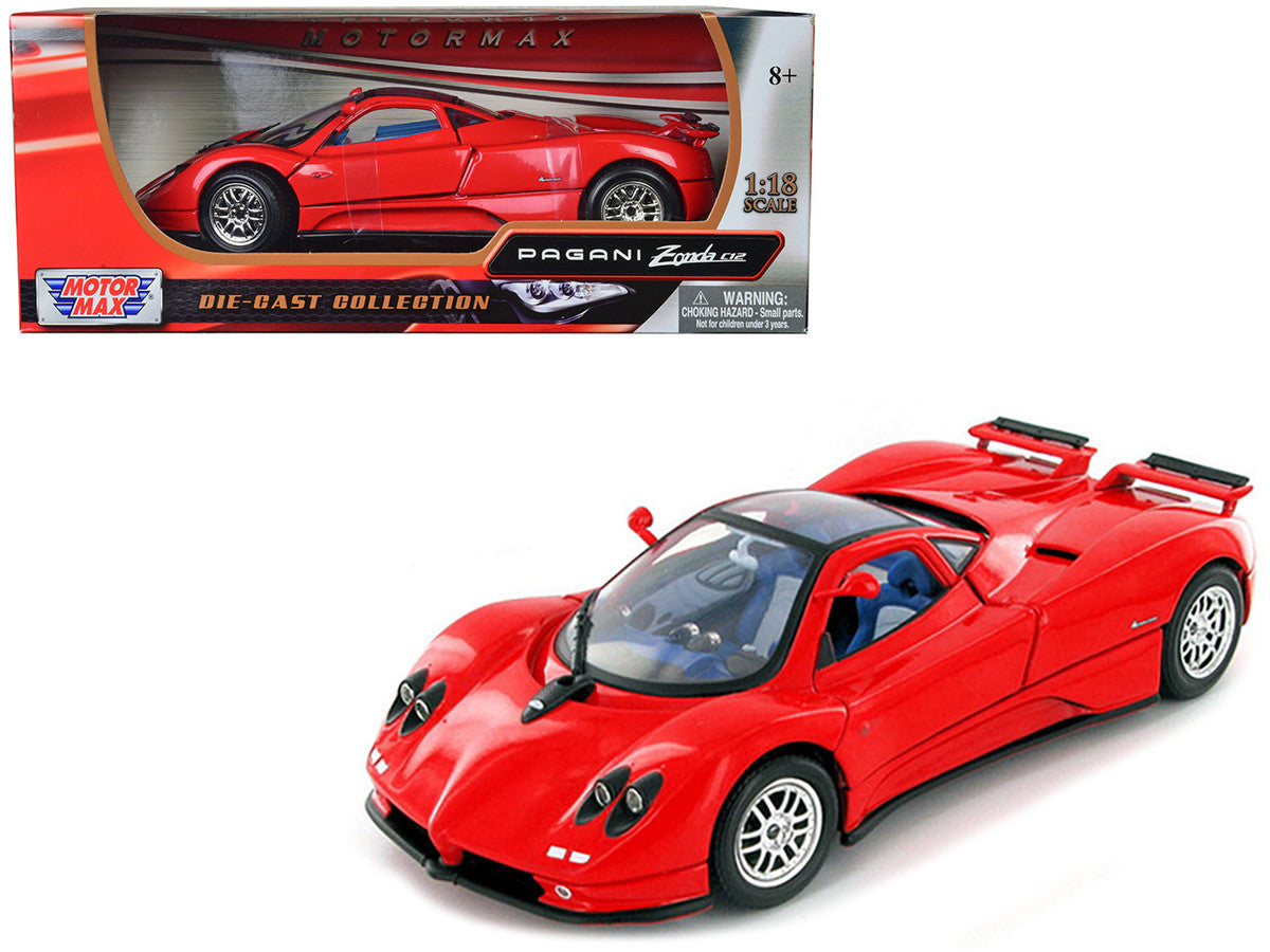 Pagani Zonda C12 Red 1/18 Diecast Model Car by Motormax Motormax