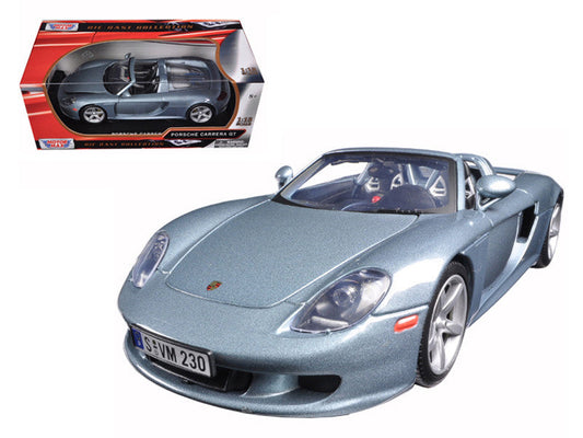 Porsche Carrera GT Silver with Black Interior 1/18 Diecast Model Car by Motormax Motormax