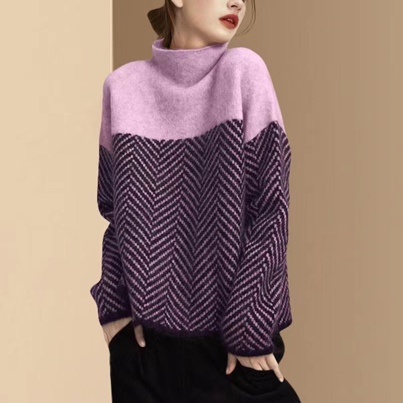 Thickened Turtleneck Bottoming Shirt Autumn And Winter Warm Sweater LadyShow.Store