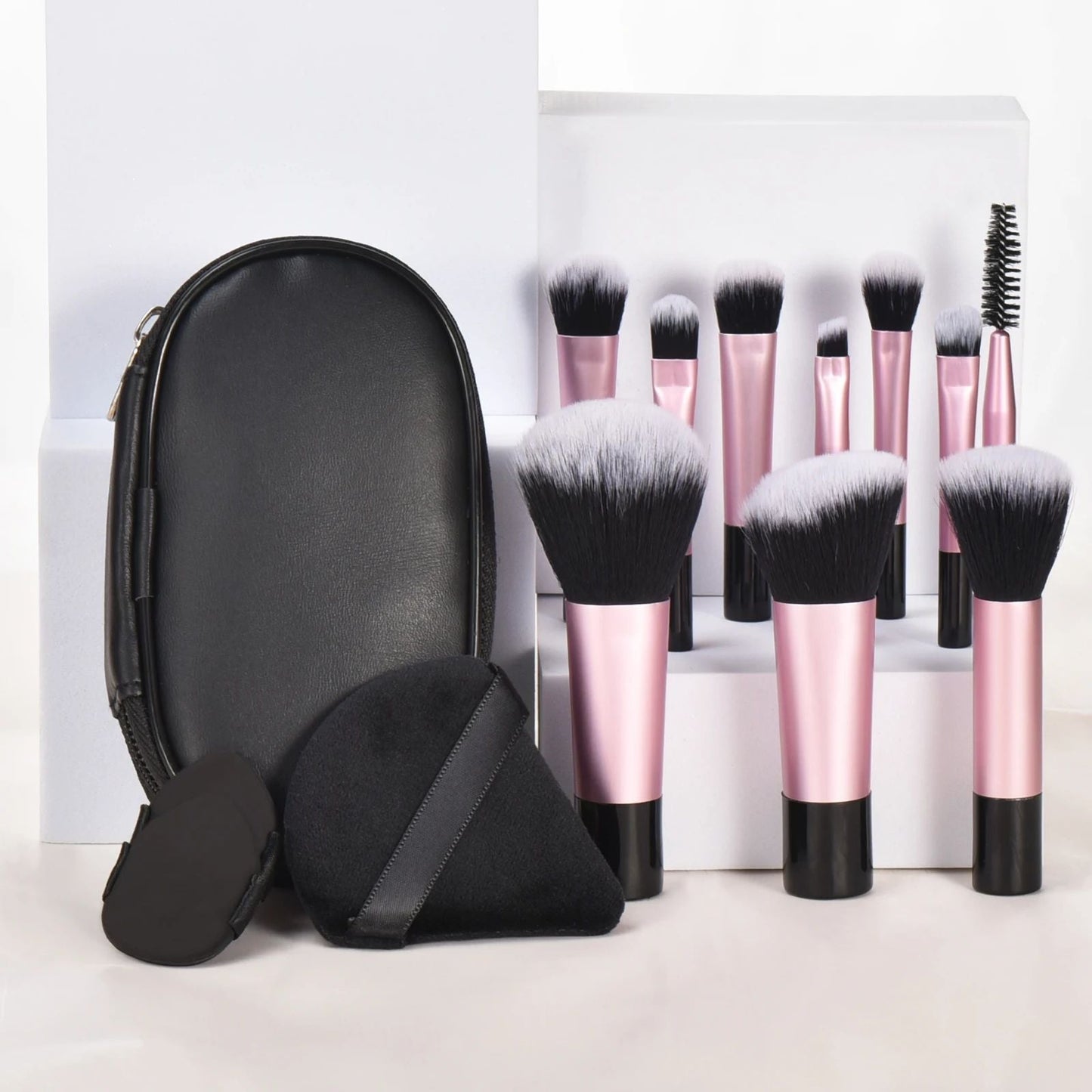 Mini Makeup Brush Set With Storage Bag, Versatile Soft Trave LadyShow.Store