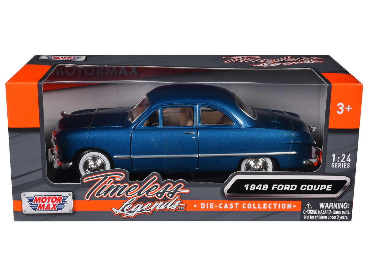 1949 Ford Coupe Blue 1/24 Diecast Model Car by Motormax Motormax