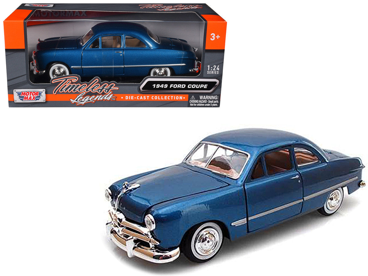 1949 Ford Coupe Blue 1/24 Diecast Model Car by Motormax Motormax
