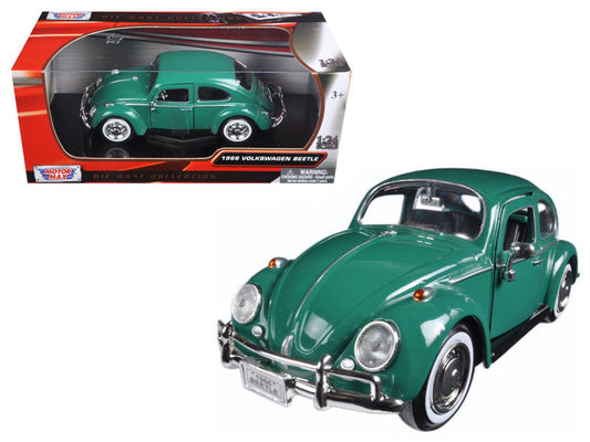 1966 Volkswagen Beetle Green 1/24 Diecast Model Car by Motormax Motormax