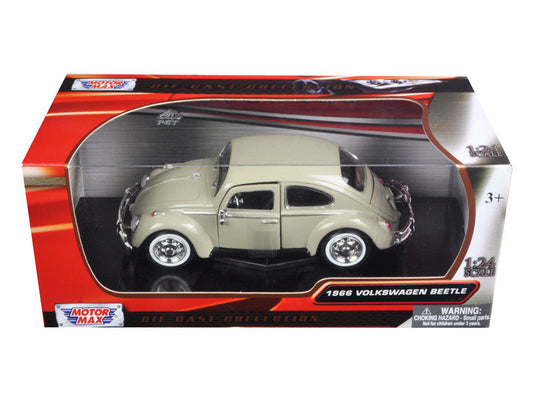 1966 Volkswagen Beetle Beige 1/24 Diecast Model Car by Motormax Motormax