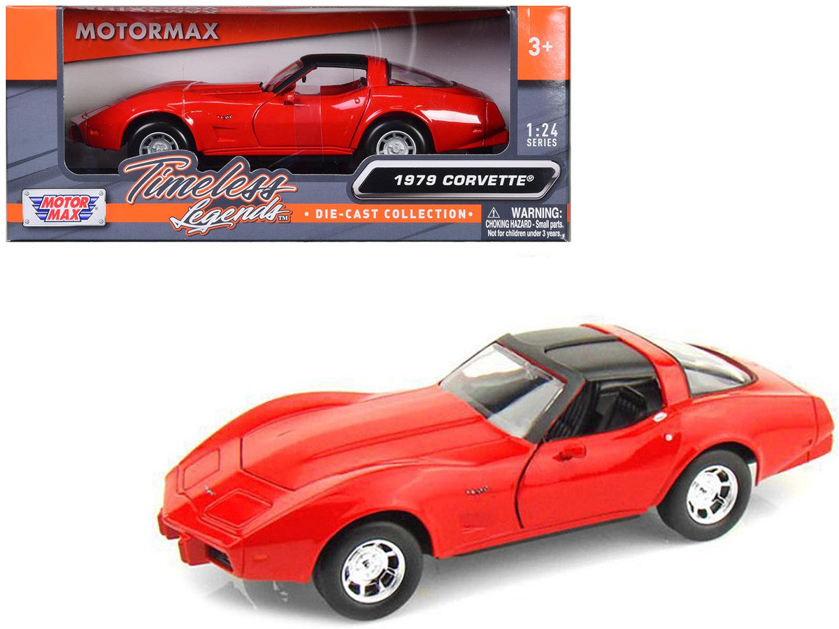 1979 Chevrolet Corvette Red 1/24 Diecast Model Car by Motormax Motormax