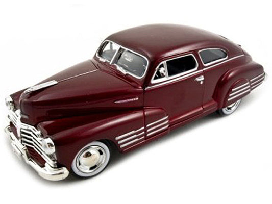 1948 Chevrolet Aerosedan Fleetline Dark Red Metallic 1/24 Diecast Model Car by Motormax Motormax
