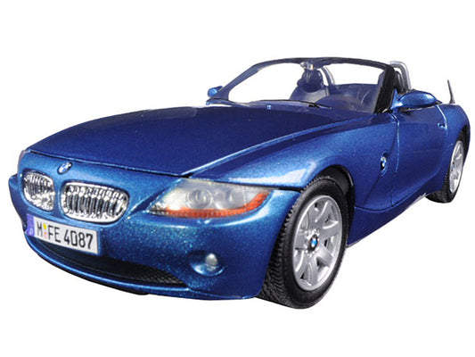 BMW Z4 Convertible Blue Metallic 1/24 Diecast Model Car by Motormax-0