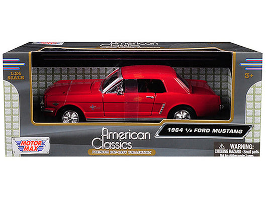 1964 1/2 Ford Mustang Red 1/24 Diecast Model Car by Motormax Motormax