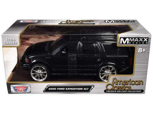 2000 Ford Expedition XLT Black Metallic "Maxx Design" "American Classics" Series 1/24 Diecast Model Car by Motormax-0