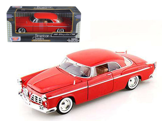 1955 Chrysler C300 Red 1/24 Diecast Model Car by Motormax Motormax