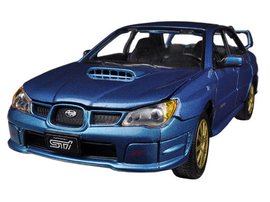 Subaru Impreza WRX STi Blue Metallic 1/24 Diecast Model Car by Motormax Motormax