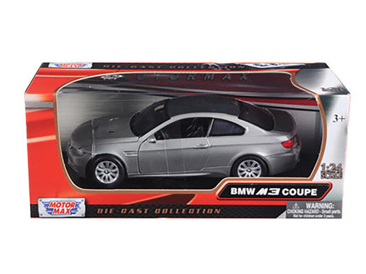 BMW M3 Coupe Gray Metallic 1/24 Diecast Model Car by Motormax Motormax