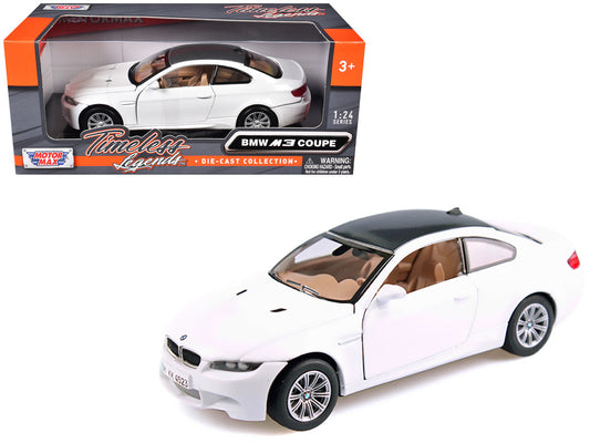 BMW M3 E92 Coupe White 1/24 Diecast Model Car by Motormax Motormax