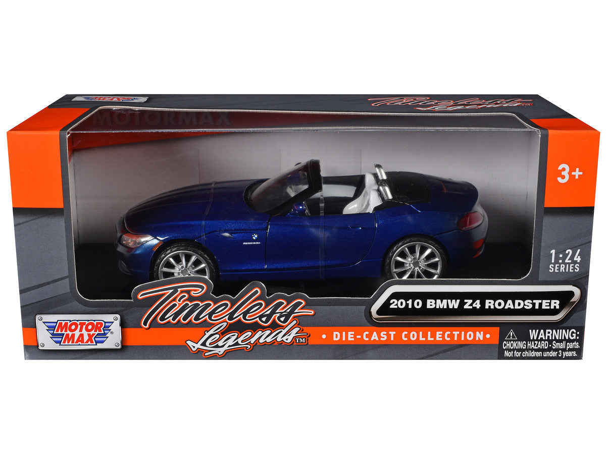 2010 BMW Z4 Convertible Blue 1/24 Diecast Model Car by Motormax-1