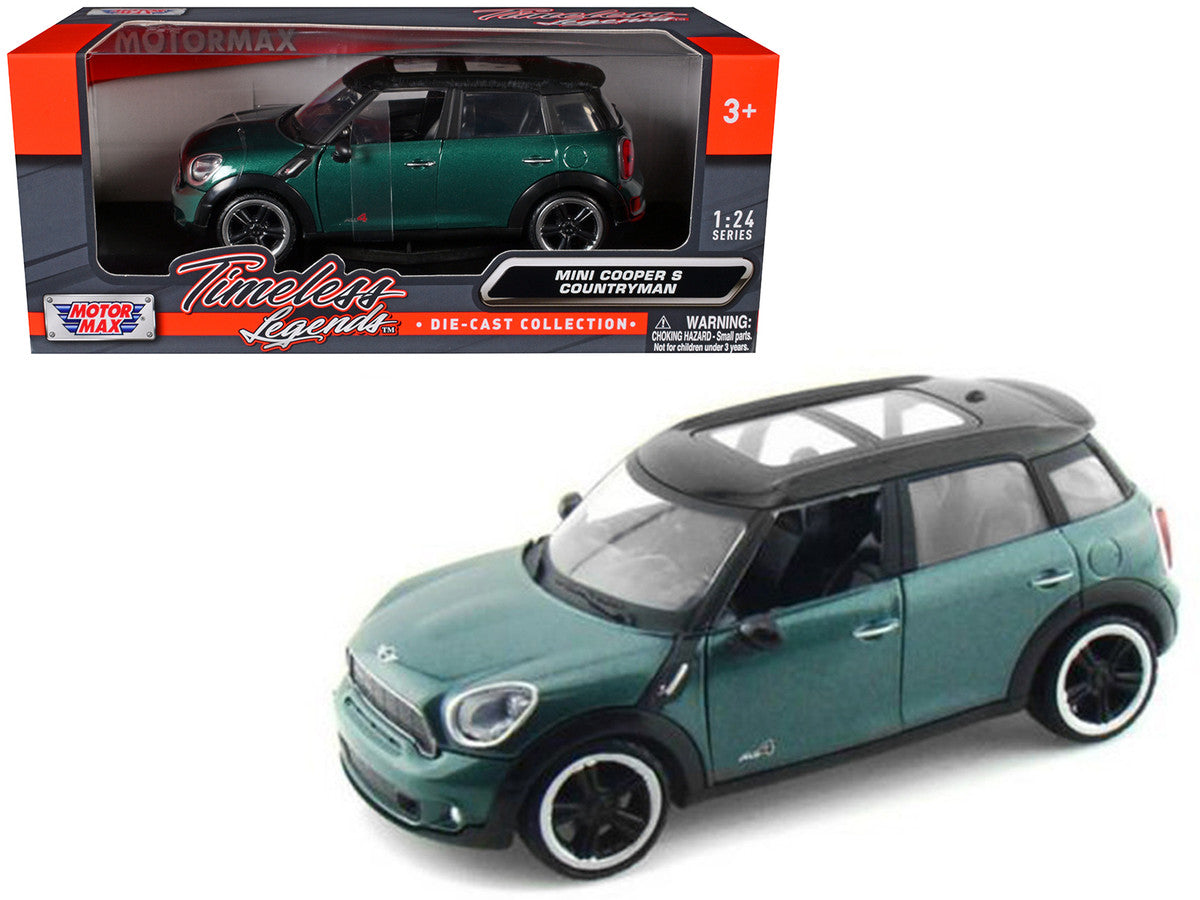 Mini Cooper S Countryman Oxford Green 1/24 Diecast Car Model by Motormax Motormax