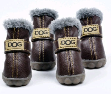 Dog Thick Snow Boots Keep Warm Teddy Autumn And Winter VIP Shoes LadyShow.Store