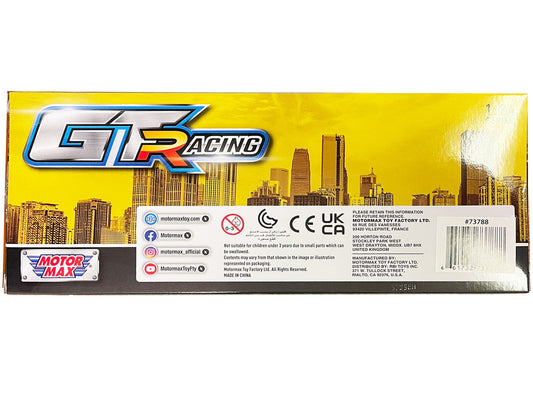 Audi R8 LMS GT3 Silver Metallic with Graphics "GT Racing" Series 1/24 Diecast Model Car by Motormax Motormax