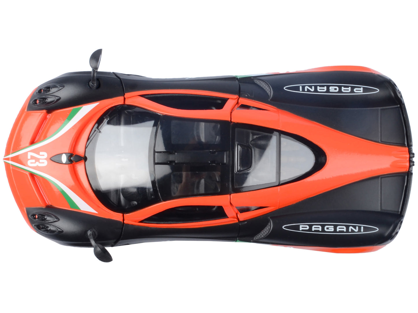 Pagani Huayra #23 Orange and Black with Stripes "GT Racing" Series 1/24 Diecast Model Car by Motormax