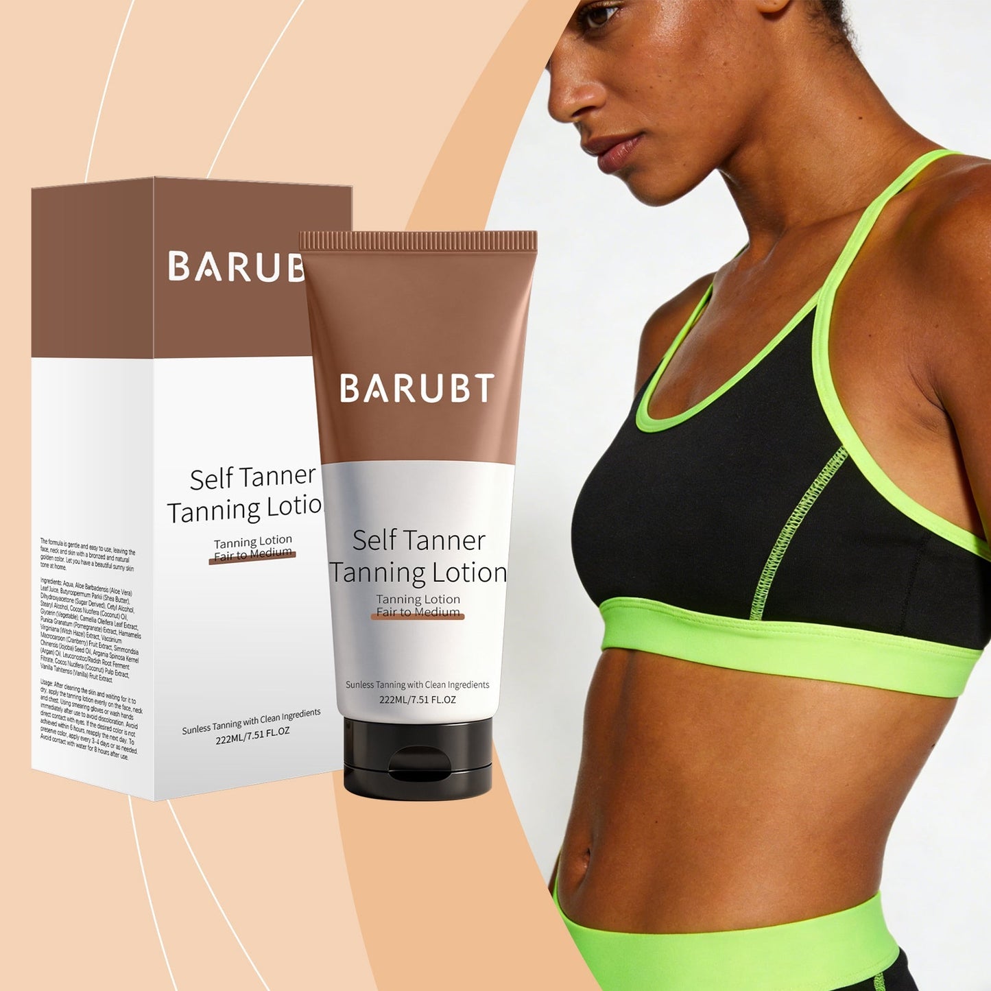 Self-Tanning Lotion Brown Tri Light Beauty