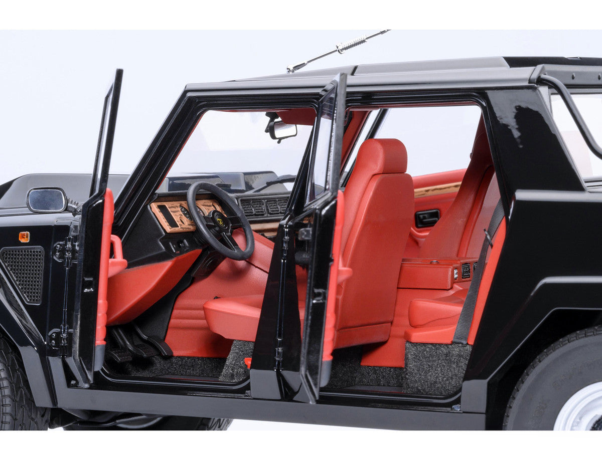 Lamborghini LM002 Nero Tenebre Black with Red Interior 1/18 Model Car by Autoart Autoart