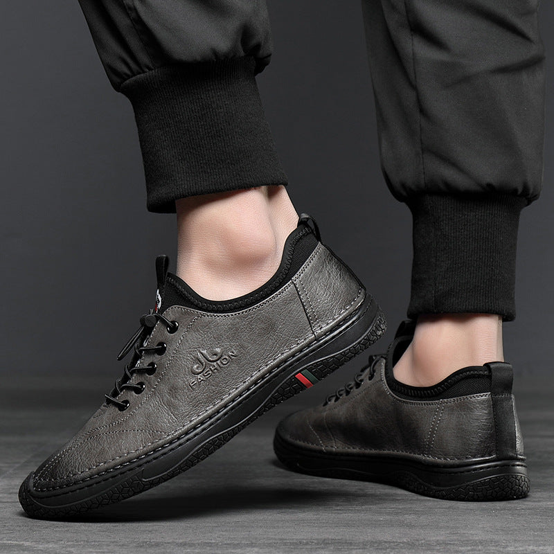 Men's Casual Shoes Men's Genuine Leather Autumn New Low-cut Cowhide Shoes Best YouTube Store