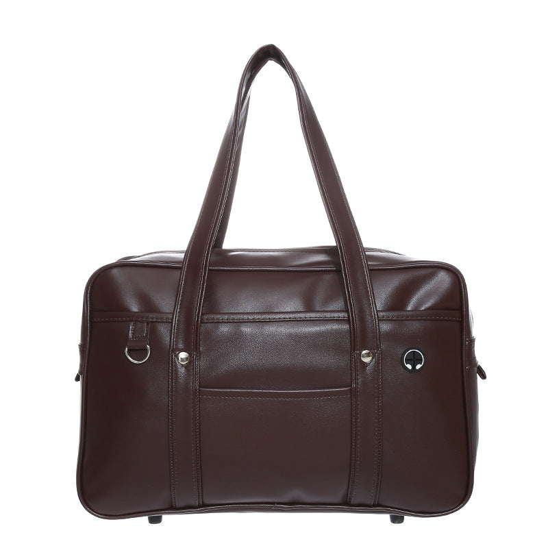PU Uniform Bag, JK Large Handbag, School Bag With A Campus-supplied Feel, Japanese-style Female High School Student Bag, Unisex Shoulder Briefcase CJD