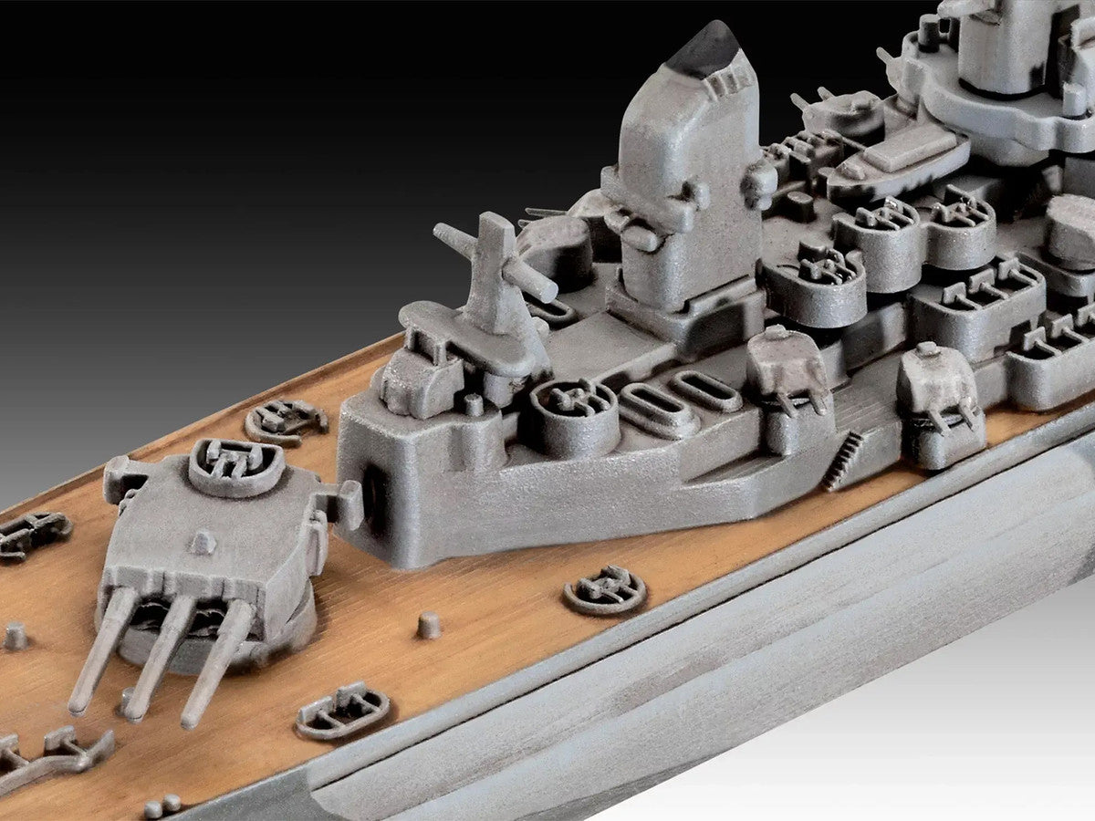 Level 4 Model Kit Battleship U.S.S. New Jersey All-Included Kit 1/1200 Scale Model by Revell Revell