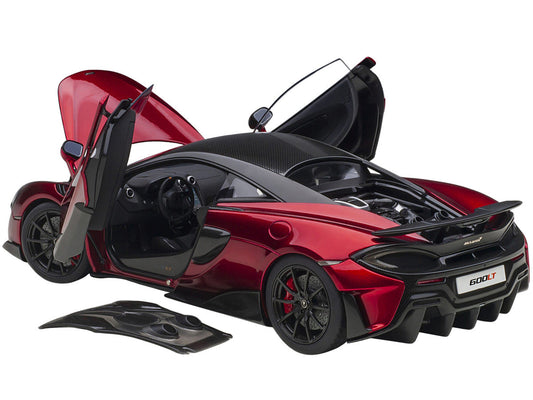 Mclaren 600LT Vermillion Red and Carbon 1/18 Model Car by Autoart Autoart