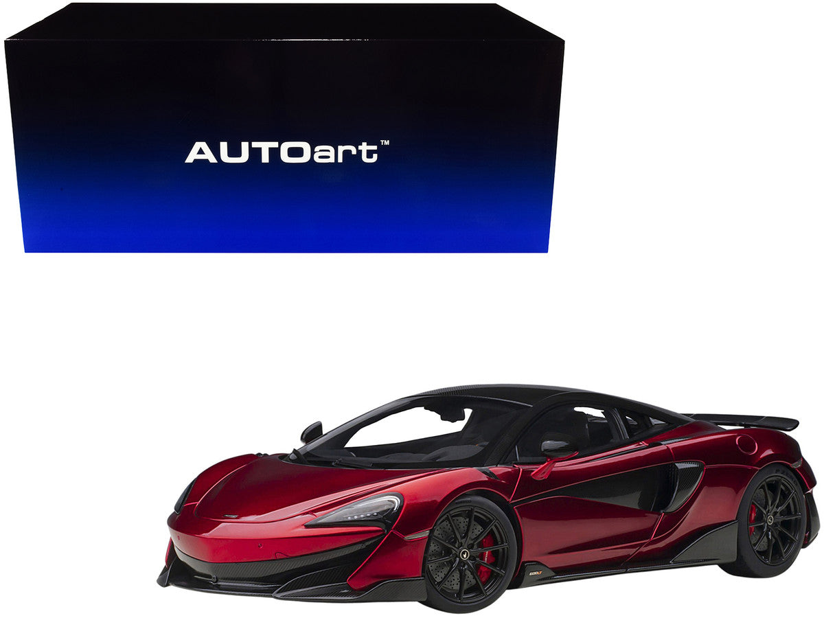 Mclaren 600LT Vermillion Red and Carbon 1/18 Model Car by Autoart Autoart