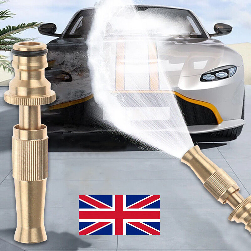 High Pressure Water Spray Gun Metal Brass Nozzle Garden Hose Pipe Lawn Car Home