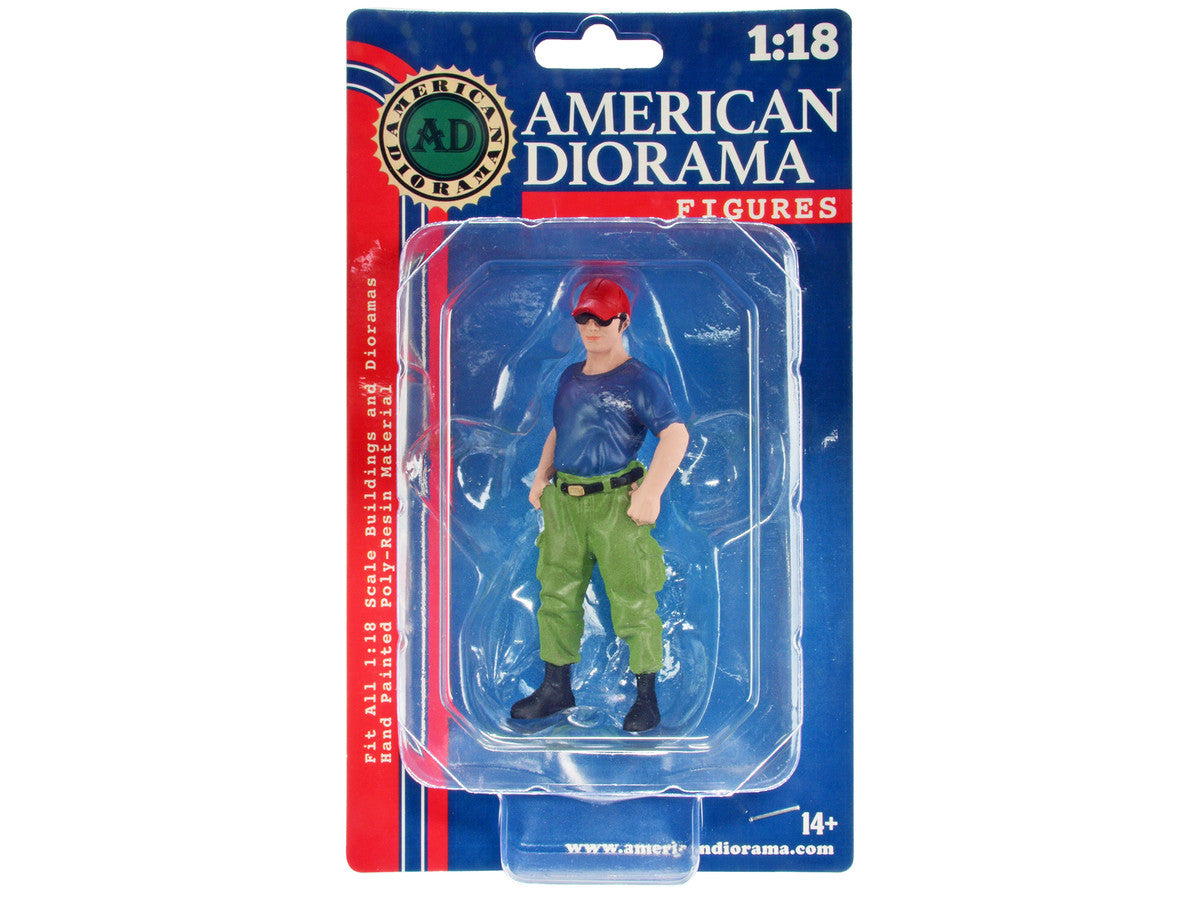 "Firefighters" Off Duty Figure for 1/18 Scale Models by American Diorama American Diorama