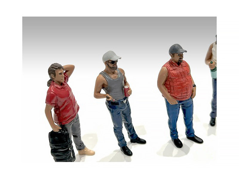 "Campers" 5 piece Figure Set for 1/18 Scale Models by American Diorama American Diorama