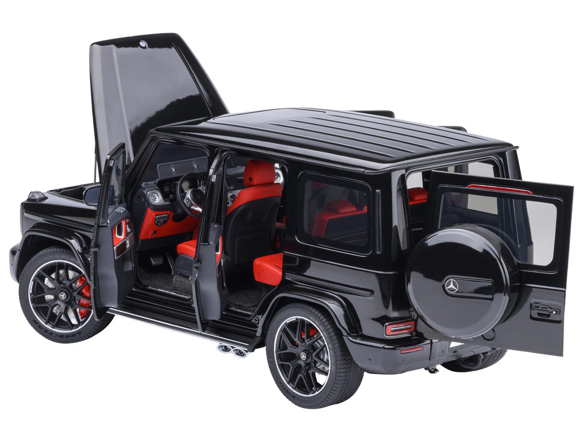 2019 Mercedes-Benz AMG G63 Black with Red Interior 1/18 Model Car by Autoart-0