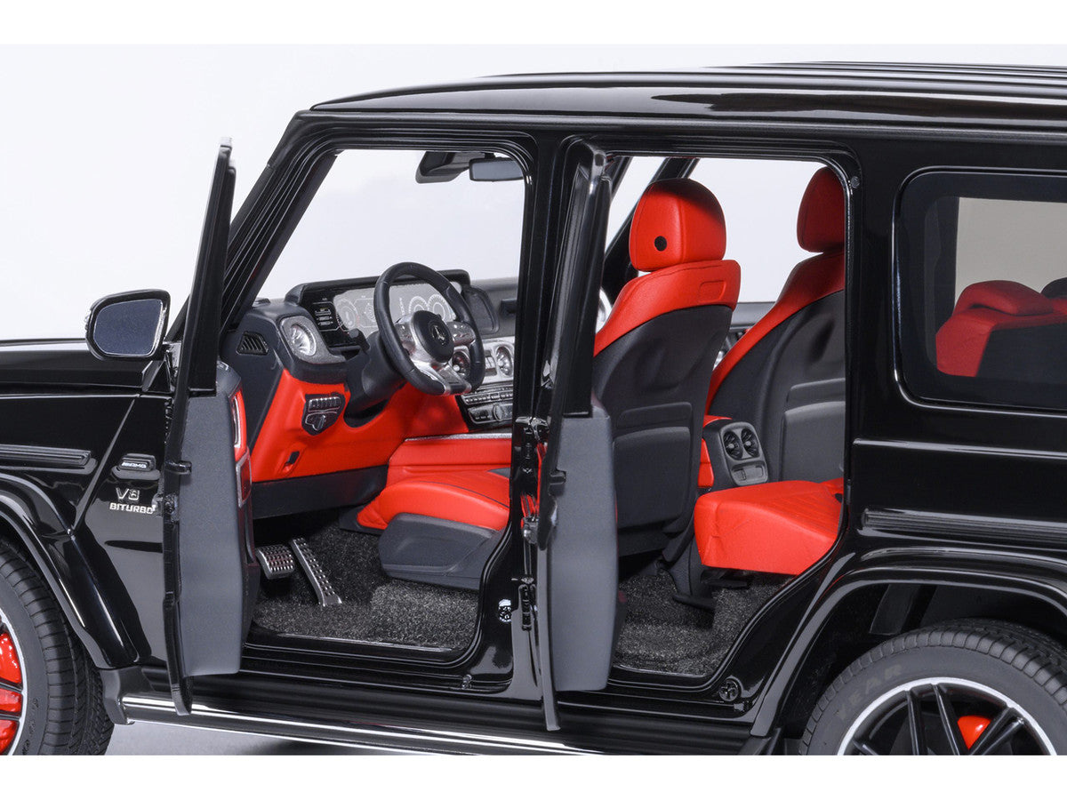 2019 Mercedes-Benz AMG G63 Black with Red Interior 1/18 Model Car by Autoart-2