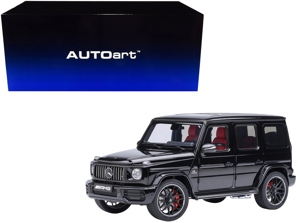 2019 Mercedes-Benz AMG G63 Black with Red Interior 1/18 Model Car by Autoart-4