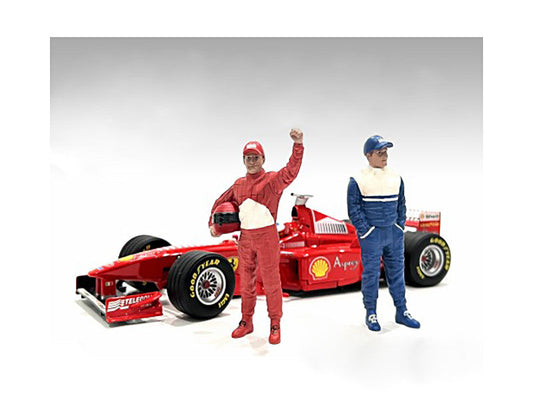 "Racing Legends" 90's Set of 2 Diecast Figures for 1/43 Scale Models by American Diorama American Diorama