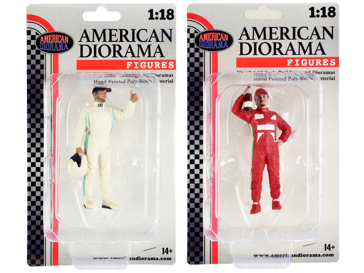 "Racing Legends" 2000's Figures A and B Set of 2 for 1/18 Scale Models by American Diorama American Diorama