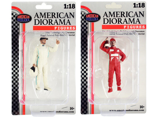 "Racing Legends" 2000's Figures A and B Set of 2 for 1/18 Scale Models by American Diorama American Diorama