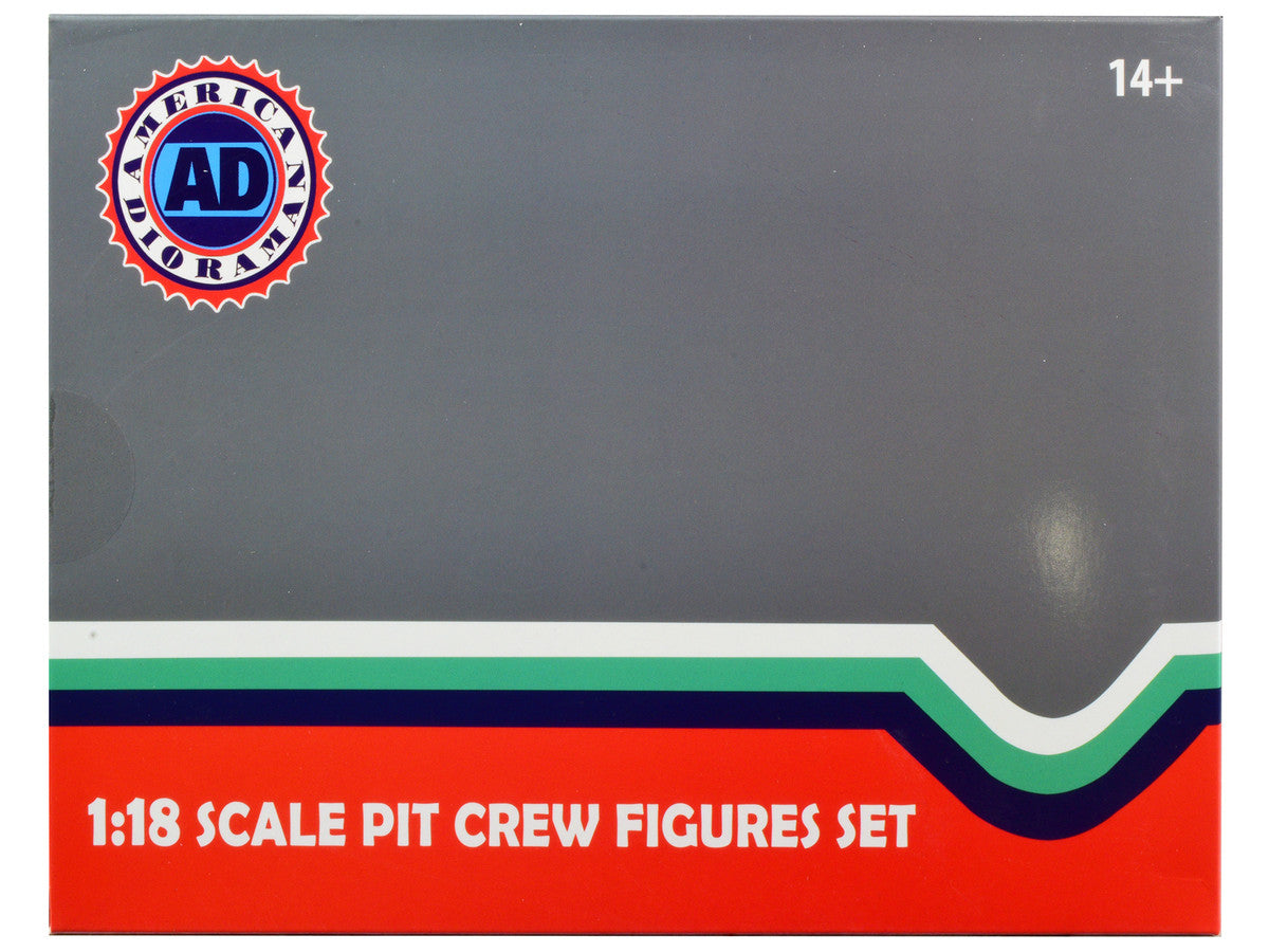 Formula One F1 Pit Crew 7 Figure Set Team Blue Release III for 1/18 Scale Models by American Diorama American Diorama