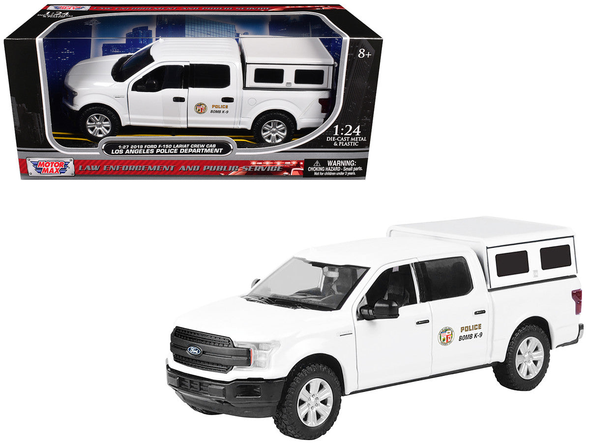 2019 Ford F-150 Lariat Crew Cab Pickup Truck "Los Angeles Police Department Bomb Squad" White "Law Enforcement and Public Service" Series 1/27 Diecast Model Car by Motormax Motormax