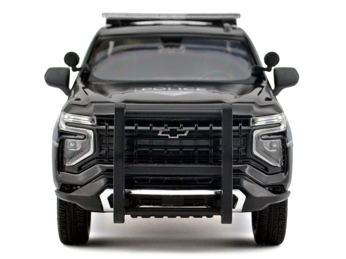 2025 Chevrolet Tahoe PPV "General Motors Police" Black "Custom Builder's Kit - Law Enforcement and Public Service" Series 1/24 Diecast Model Car by Motormax Motormax