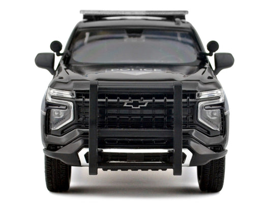 2025 Chevrolet Tahoe PPV "General Motors Police" Black "Custom Builder's Kit - Law Enforcement and Public Service" Series 1/24 Diecast Model Car by Motormax Motormax
