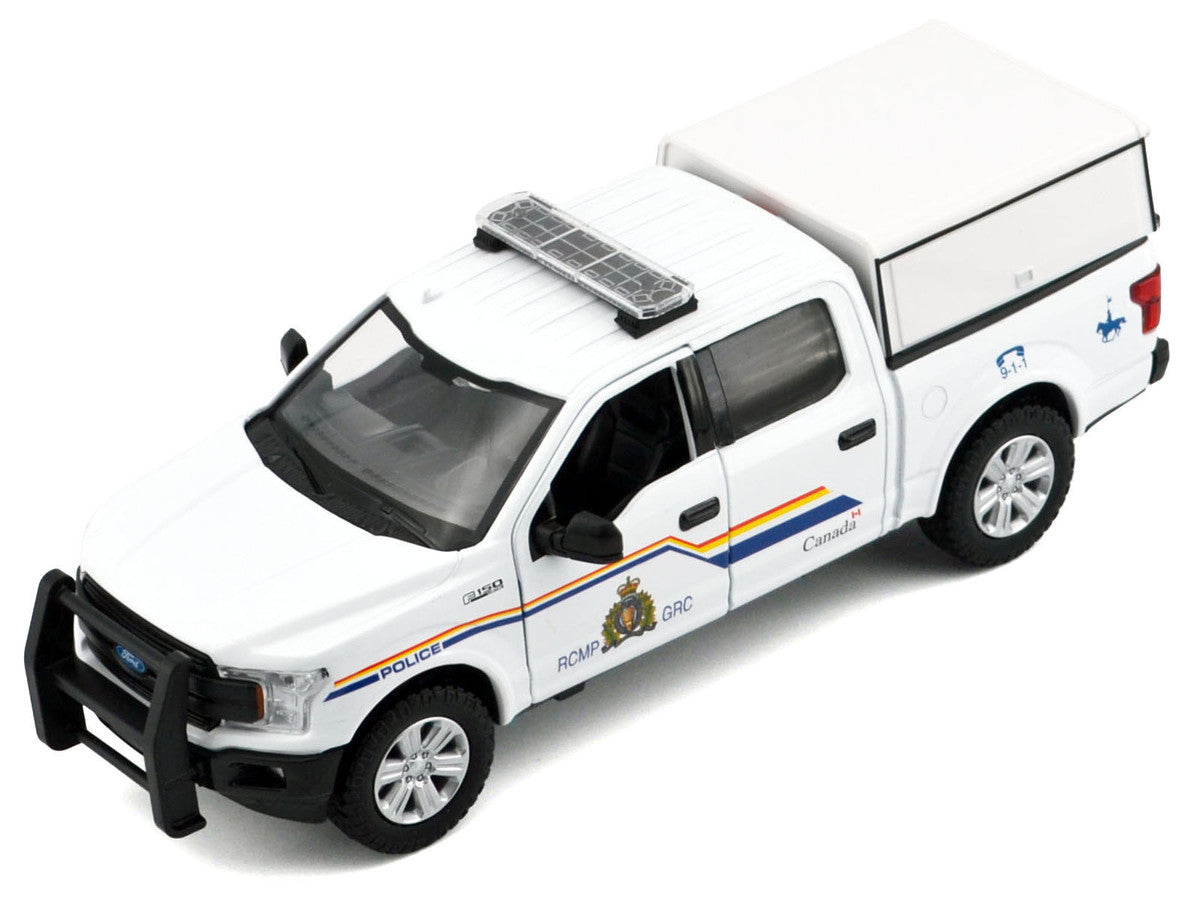 2019 Ford F-150 Lariat Crew Cab Pickup Truck with Camper Box "Royal Canadian Mounted Police" White "Law Enforcement and Public Service" Series 1/27 Diecast Model Car by Motormax Motormax