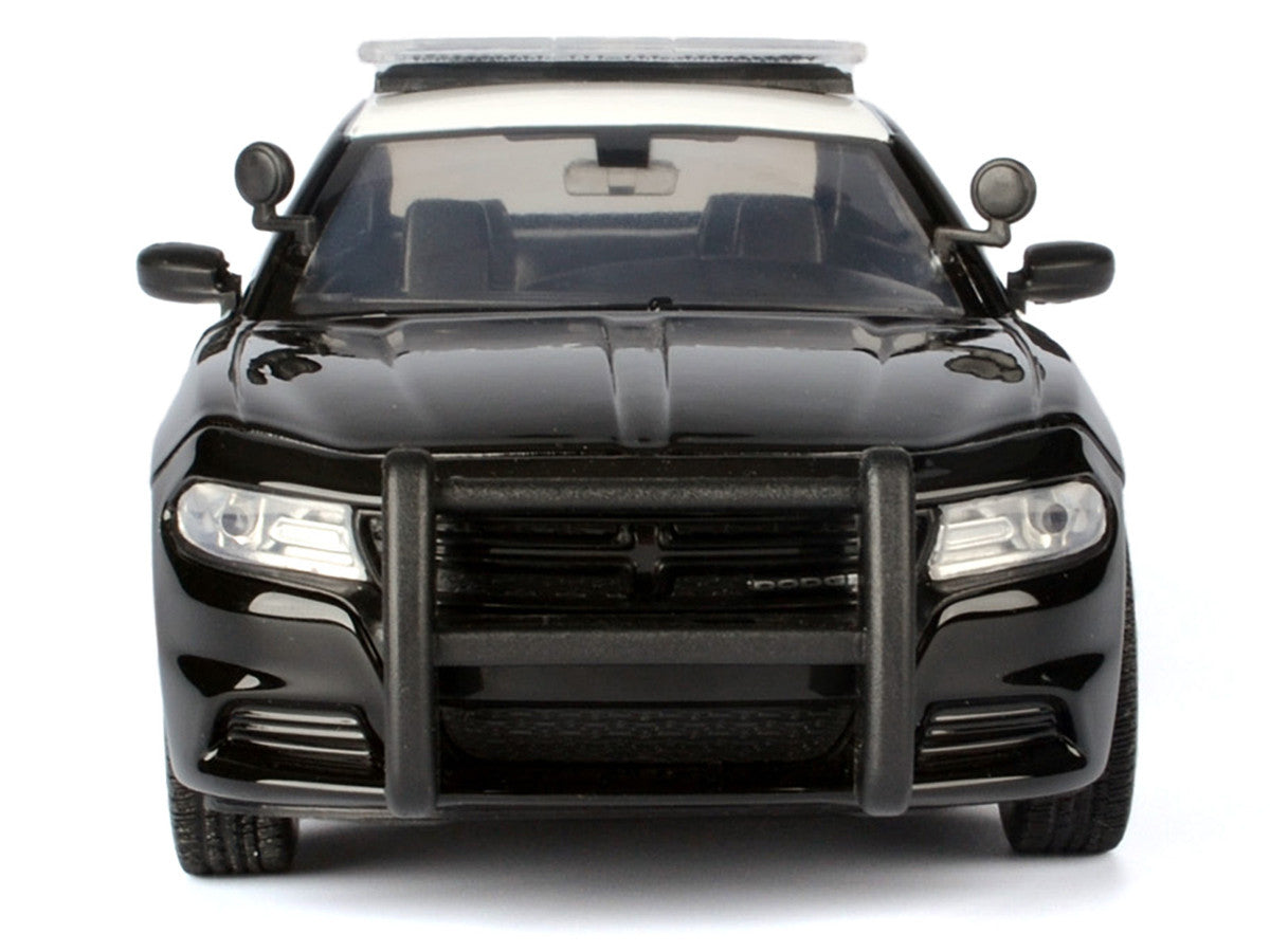 2023 Dodge Charger Pursuit Police Car "California Highway Patrol" Black and White "Law Enforcement and Public Service" Series 1/24 Diecast Model Car by Motormax Motormax