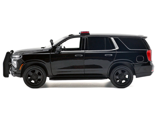 2025 Chevrolet Tahoe PPV Black "Custom Builder's Kit - Law Enforcement and Public Service" Series 1/24 Diecast Model Car by Motormax Motormax