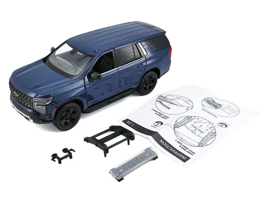 2025 Chevrolet Tahoe PPV Dark Blue "Custom Builder's Kit - Law Enforcement and Public Service" Series 1/24 Diecast Model Car by Motormax Motormax