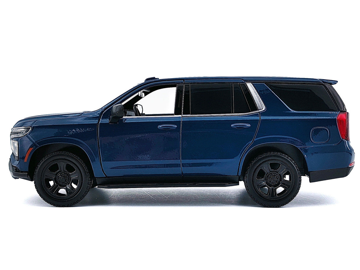 2025 Chevrolet Tahoe PPV Dark Blue "Custom Builder's Kit - Law Enforcement and Public Service" Series 1/24 Diecast Model Car by Motormax Motormax