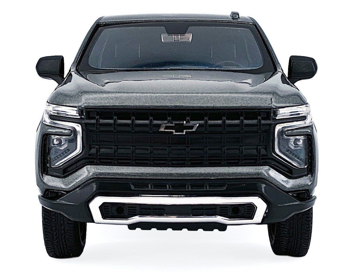 2025 Chevrolet Tahoe PPV Dark Gray Metallic "Custom Builder's Kit - Law Enforcement and Public Service" 1/24 Diecast Model Car by Motormax Motormax