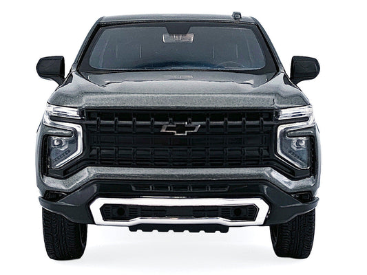 2025 Chevrolet Tahoe PPV Dark Gray Metallic "Custom Builder's Kit - Law Enforcement and Public Service" 1/24 Diecast Model Car by Motormax Motormax